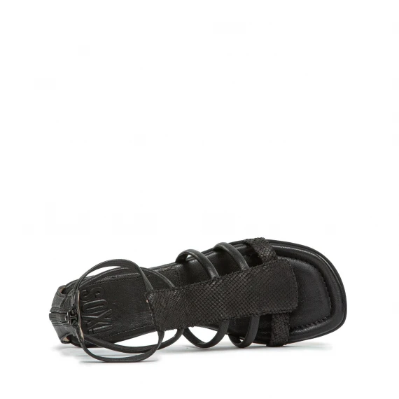 sandali Gladietor in pelle nera