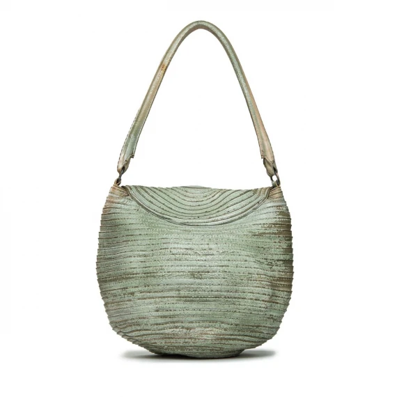 shopper in pelle verde