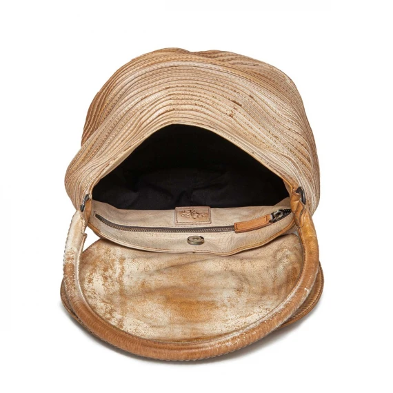 shopping bag in pelle beige