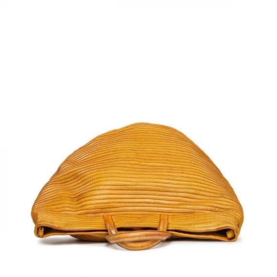 shopper doppio manico giallo mostarda