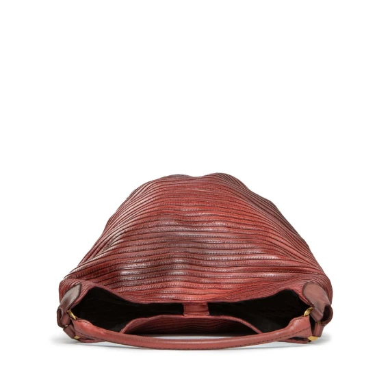 monospalla in pelle borgogna