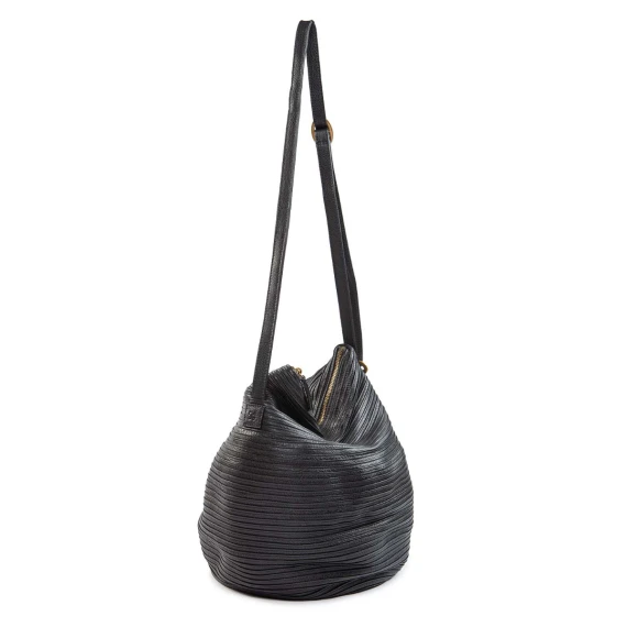 large black leather shoulder strap