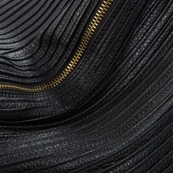 large black leather shoulder strap