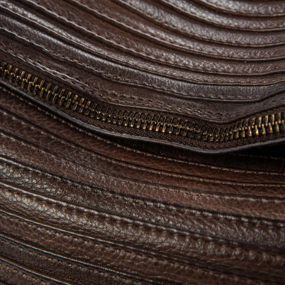 tracolla large in pelle extracioccolato