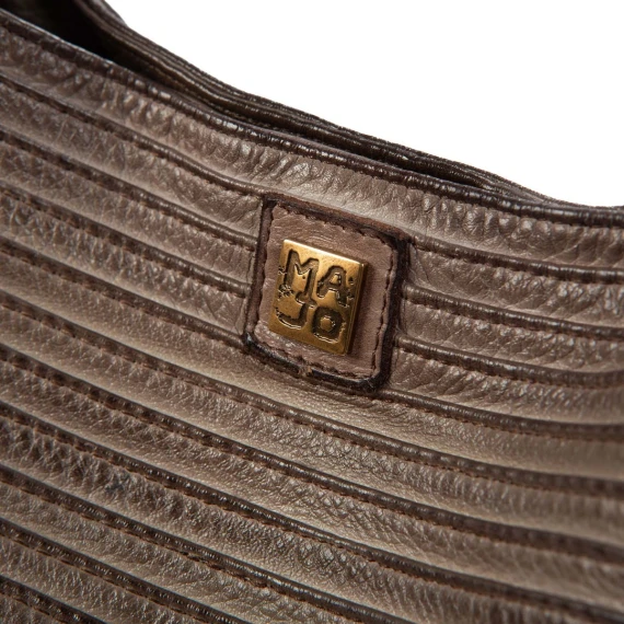 shopper TRAPEZIO in pelle fango