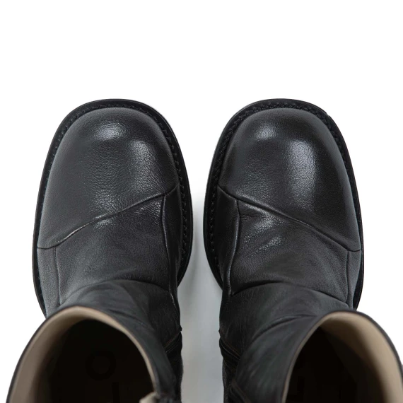 tronchetti patchwork in pelle caffè