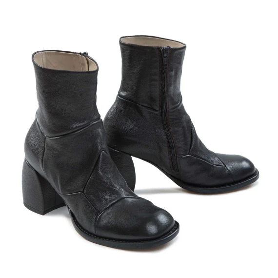 tronchetti patchwork in pelle caffè