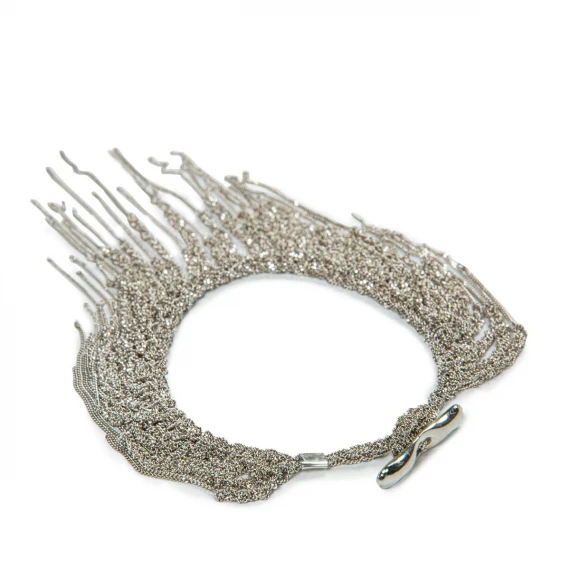 bracciale JAZZ con frange irregolari in argento 925