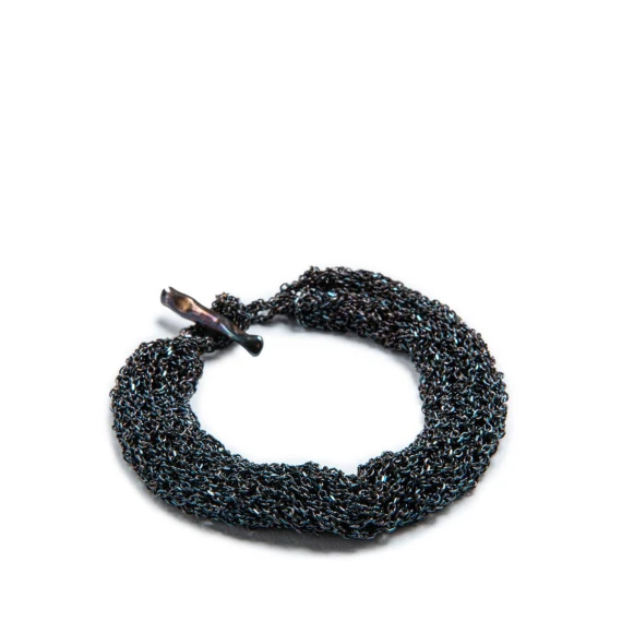 BRACCIALE TRICOT IN ARGENTO 925 OSSIDATO