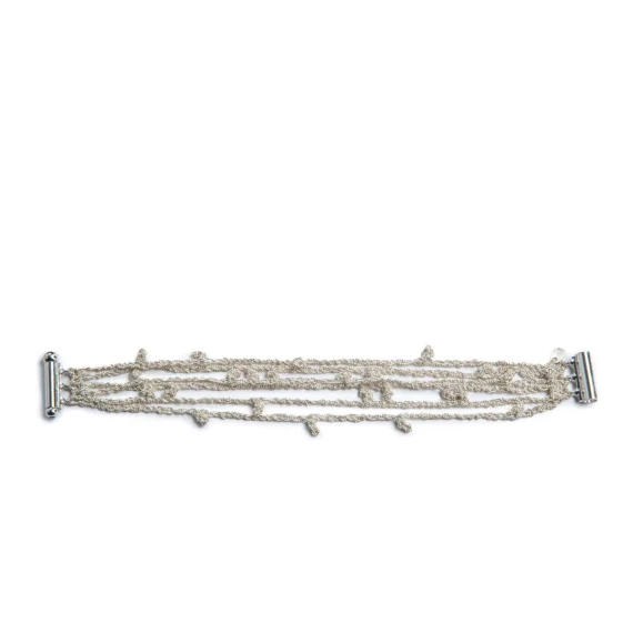 bracciale FILO SPINATO in argento bianco 925