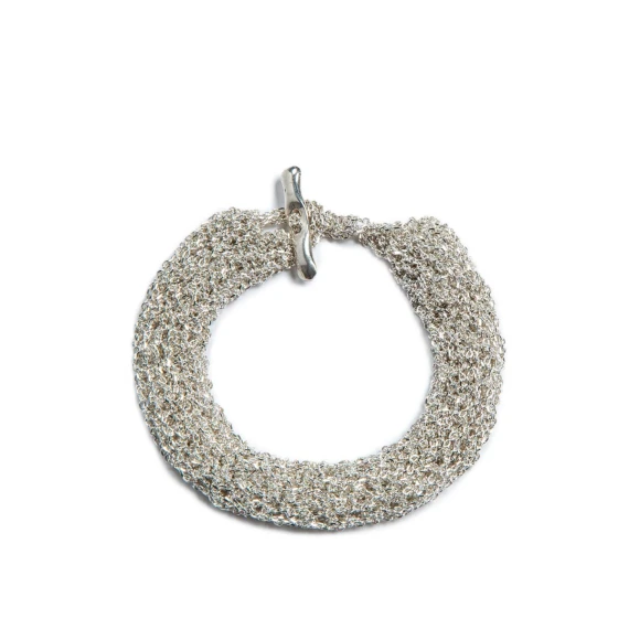 bracciale TRICOT in argento 925 bianco