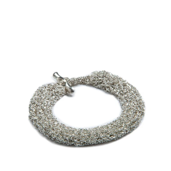 bracciale TRICOT in argento 925 bianco