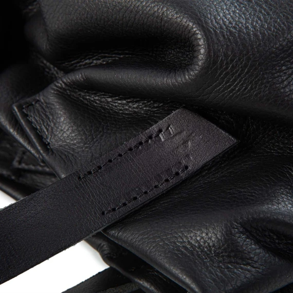 secchiello ROSINA in pelle nera