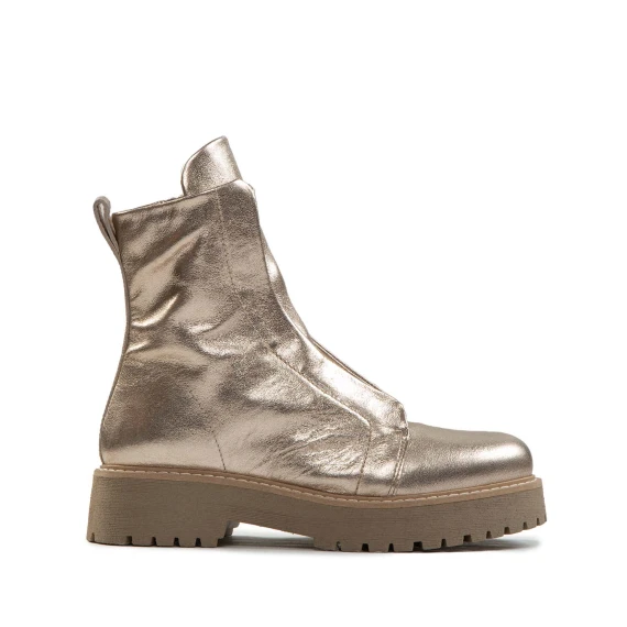 biker KUNI NO LACE in pelle vaniglia