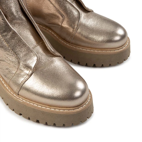 biker KUNI NO LACE in pelle vaniglia