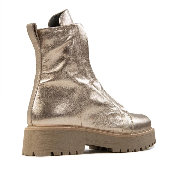 biker KUNI NO LACE in pelle vaniglia