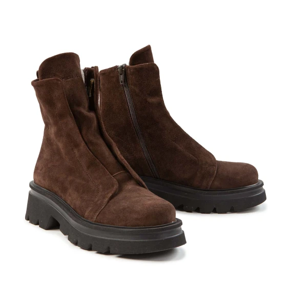 biker NORIKO NO LACE in camoscio marrone