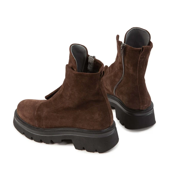 biker NORIKO NO LACE in camoscio marrone