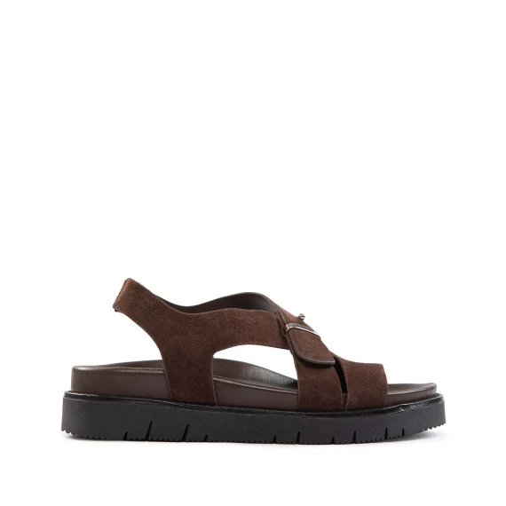 sandali BAKY in camoscio cioccolato