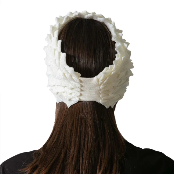 fascia EGG in lana bianca