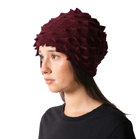 fascia EGG in lana bordeaux