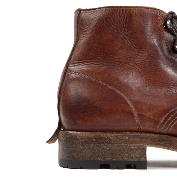 stivaletto in pelle marrone