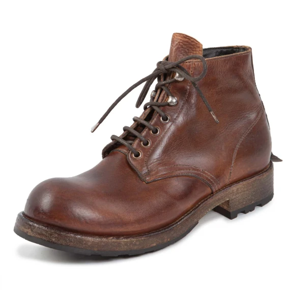 stivaletto in pelle marrone