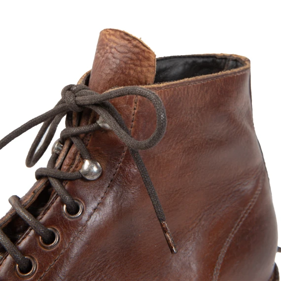 stivaletto in pelle marrone