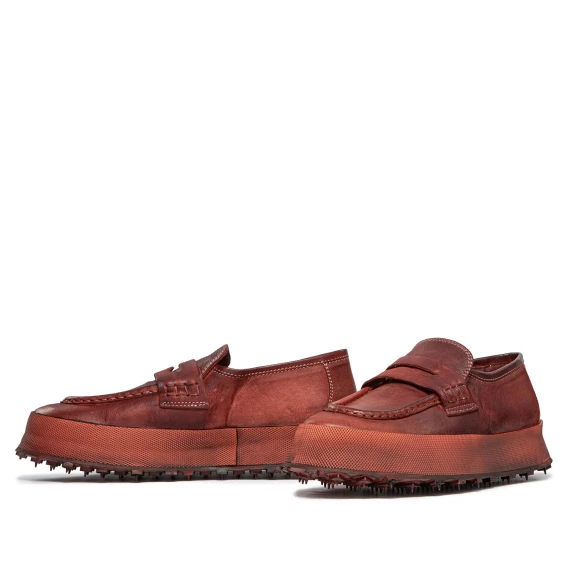 mocassini in pelle mattone