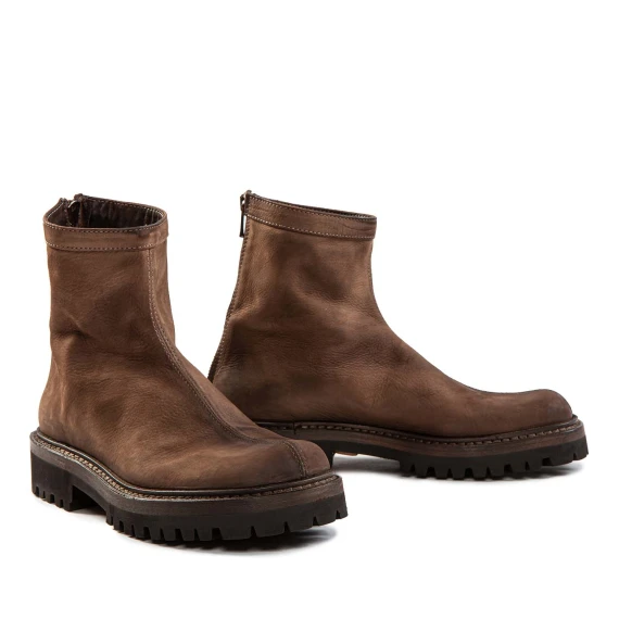 stivaletto cerniera retro testa di moro