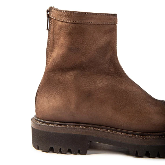 stivaletto cerniera retro testa di moro