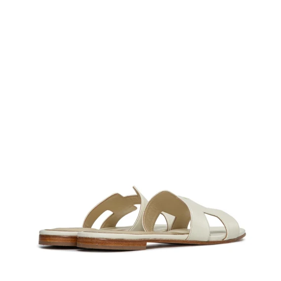 sabot in pelle bianca