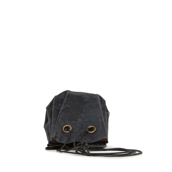 secchiello CASPER in pelle blu