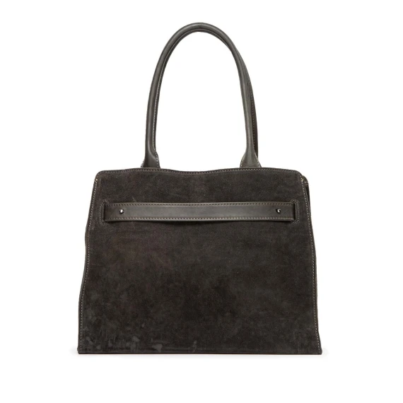 sella L in pelle grigia