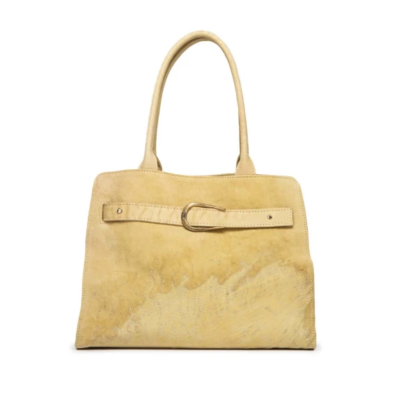 sella L in pelle panna