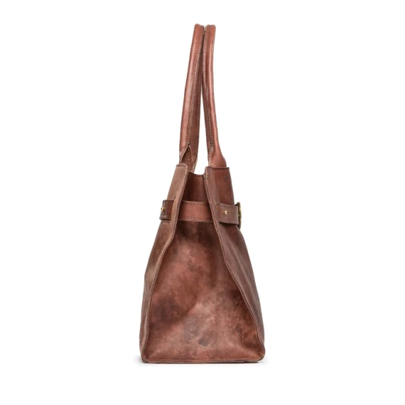 sella L in pelle mattone