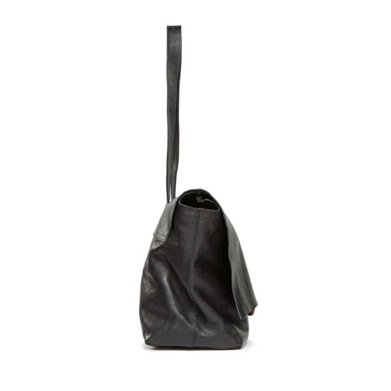 cartella SHOULDER L SOFT in pelle nera