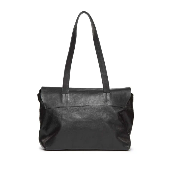 cartella SHOULDER L SOFT in pelle nera