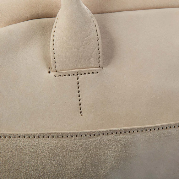 gray leather BOWLING briefcase