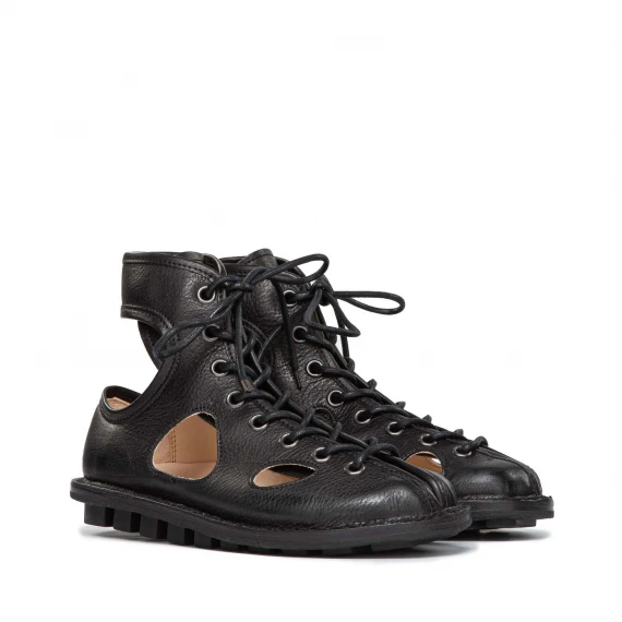 sandali SPOCK in pelle nera