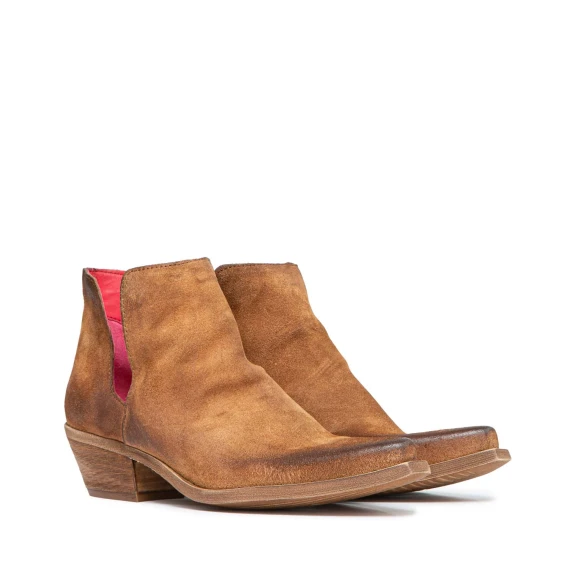 accollato in camoscio cuoio