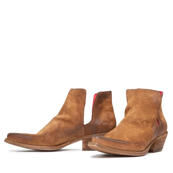 accollato in camoscio cuoio