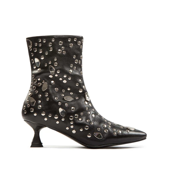 tronchetto multiborchie in pelle nera