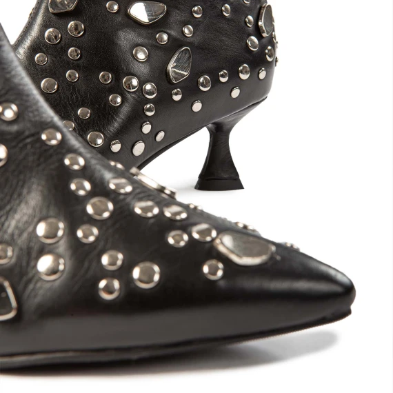 tronchetto multiborchie in pelle nera