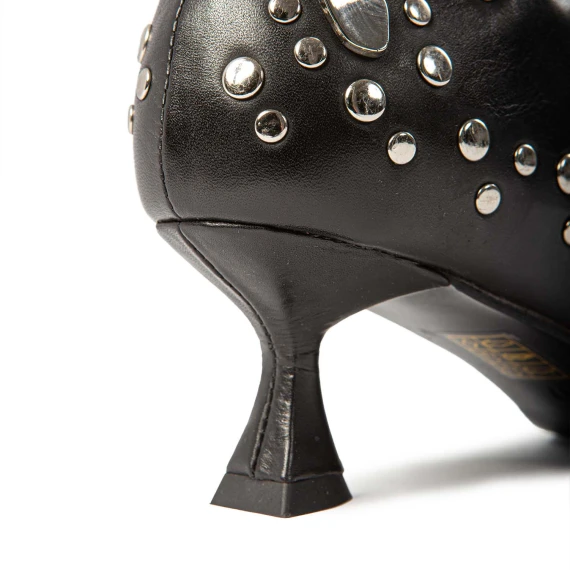 tronchetto multiborchie in pelle nera