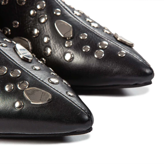 tronchetto multiborchie in pelle nera