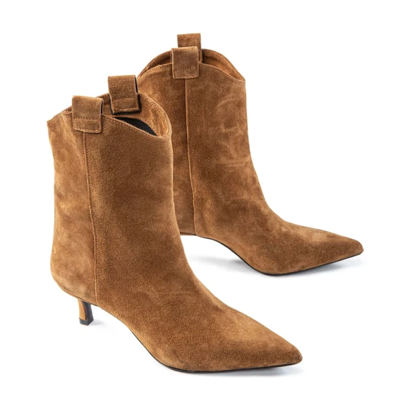 tronchetti tacco stiletto in camoscio beige