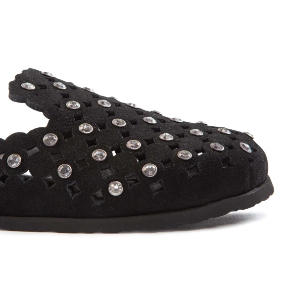 sabot ZOE punta chiusa strass nero