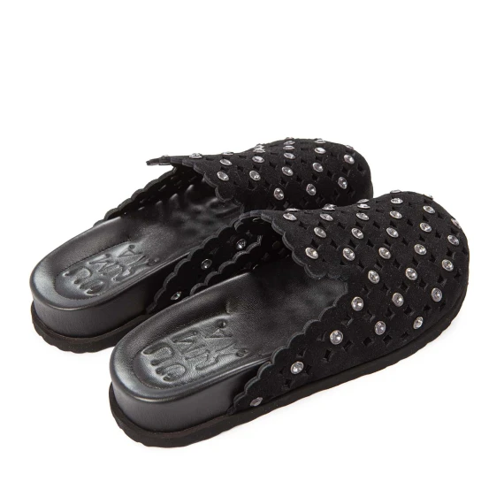 sabot ZOE punta chiusa strass nero