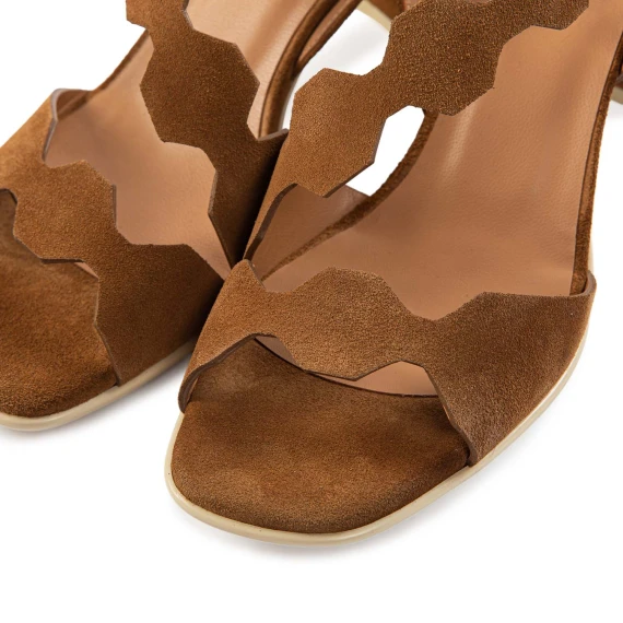 sandali FLOW in camoscio marrone